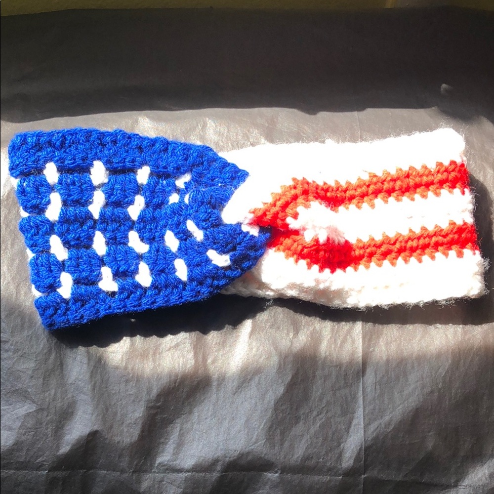 Blue and White Star Hair Bow Accessory - Picture 3 of 11